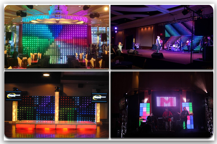 DMX flexible led curtain led video curtain light