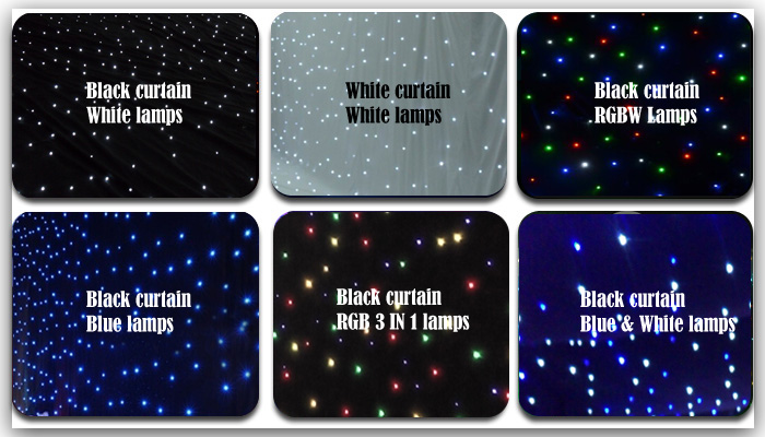 Fireproof velvet wedding led backdrop curtain led starlit curtain