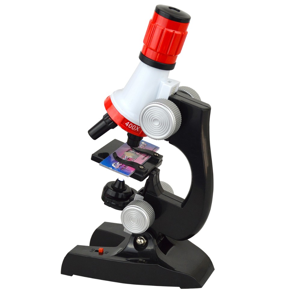 Kids Educational Microscope Kit Lab LED 100X1200X Home School Educational Toy Gift For Kids Boys