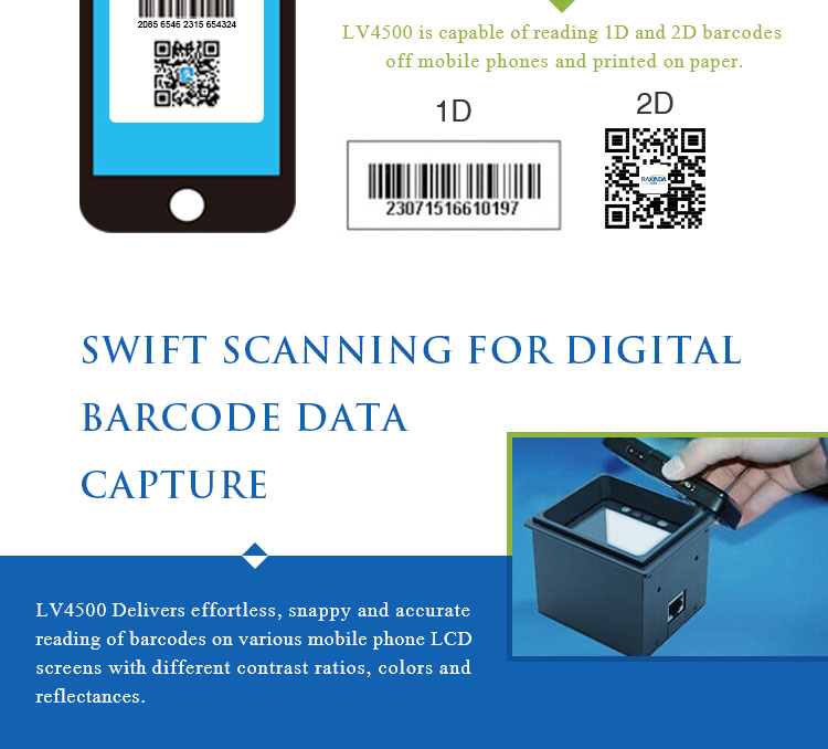 LV4500 best 2d barcode scanner module for android