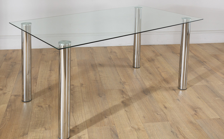 RTG GLASS DINNING ROOM TABLE RECTANGLE