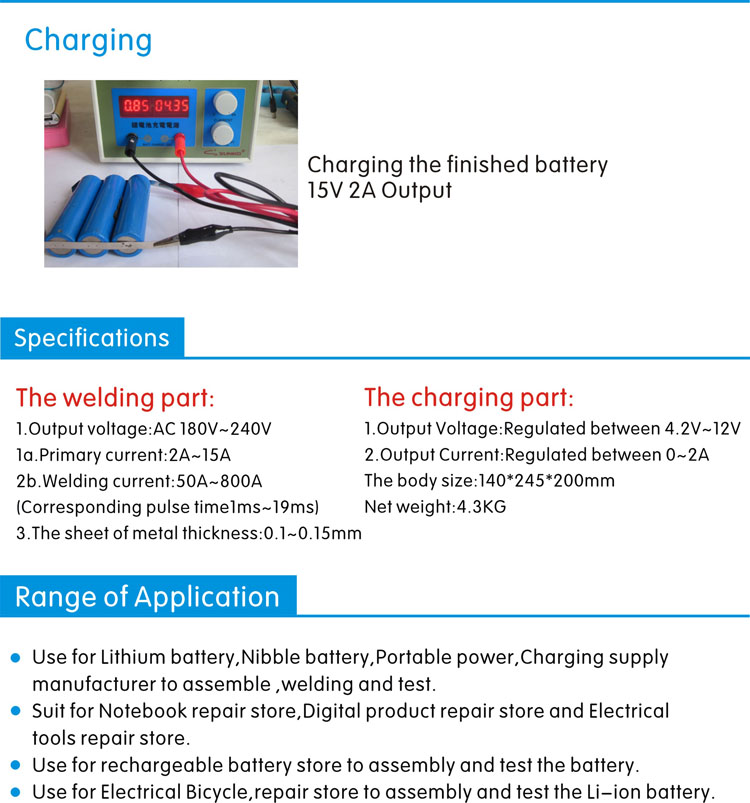 787A 2 in 1 MicroComputer Spot Welder Battery Charger