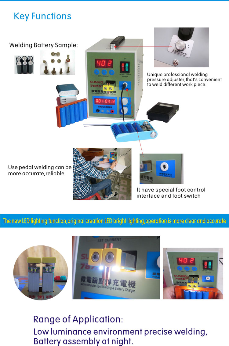 787A 2 in 1 MicroComputer Spot Welder Battery Charger