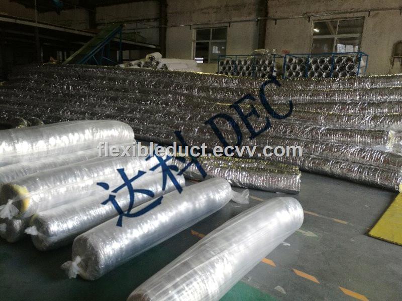 Thermal performance 6x10m insulated flexible foil duct for HVAC duct