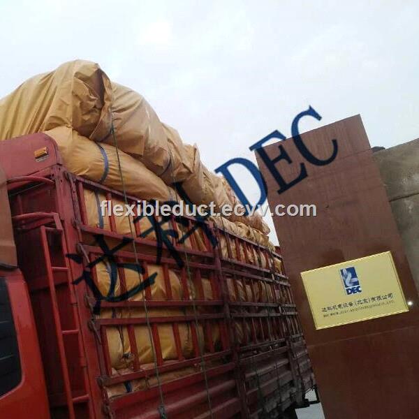 Thermal performance 6x10m insulated flexible foil duct for HVAC duct