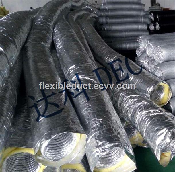 Thermal performance 6x10m insulated flexible foil duct for HVAC duct