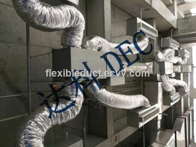 Thermal performance 6x10m insulated flexible foil duct for HVAC duct