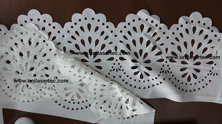 White color fabric pattern laser cutting machine