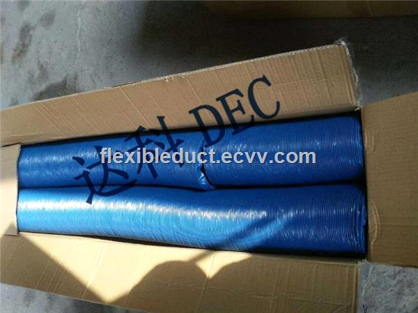 Fire retardent tarpaulin flexible duct 8 inch PVC coated glassfiber ducting