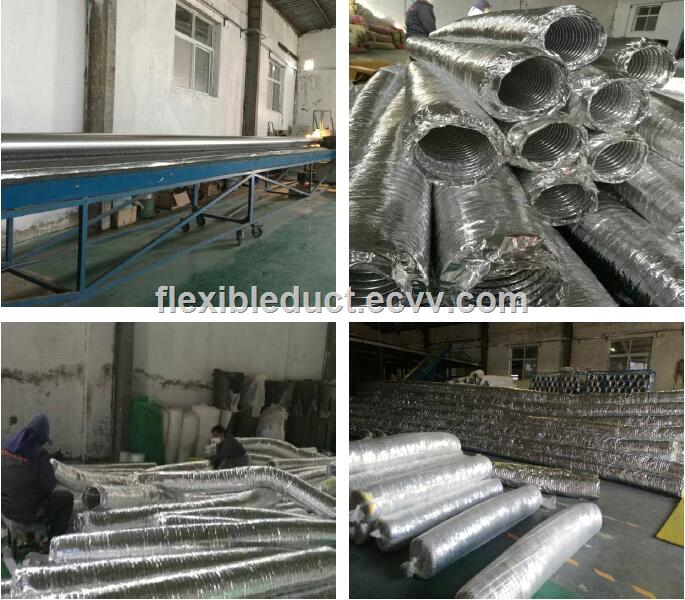 Energy efficient insulated flexible air duct high quality air condition flexible hvac duct