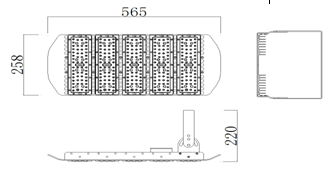 High power outdoor IP65 240w led tunnel light