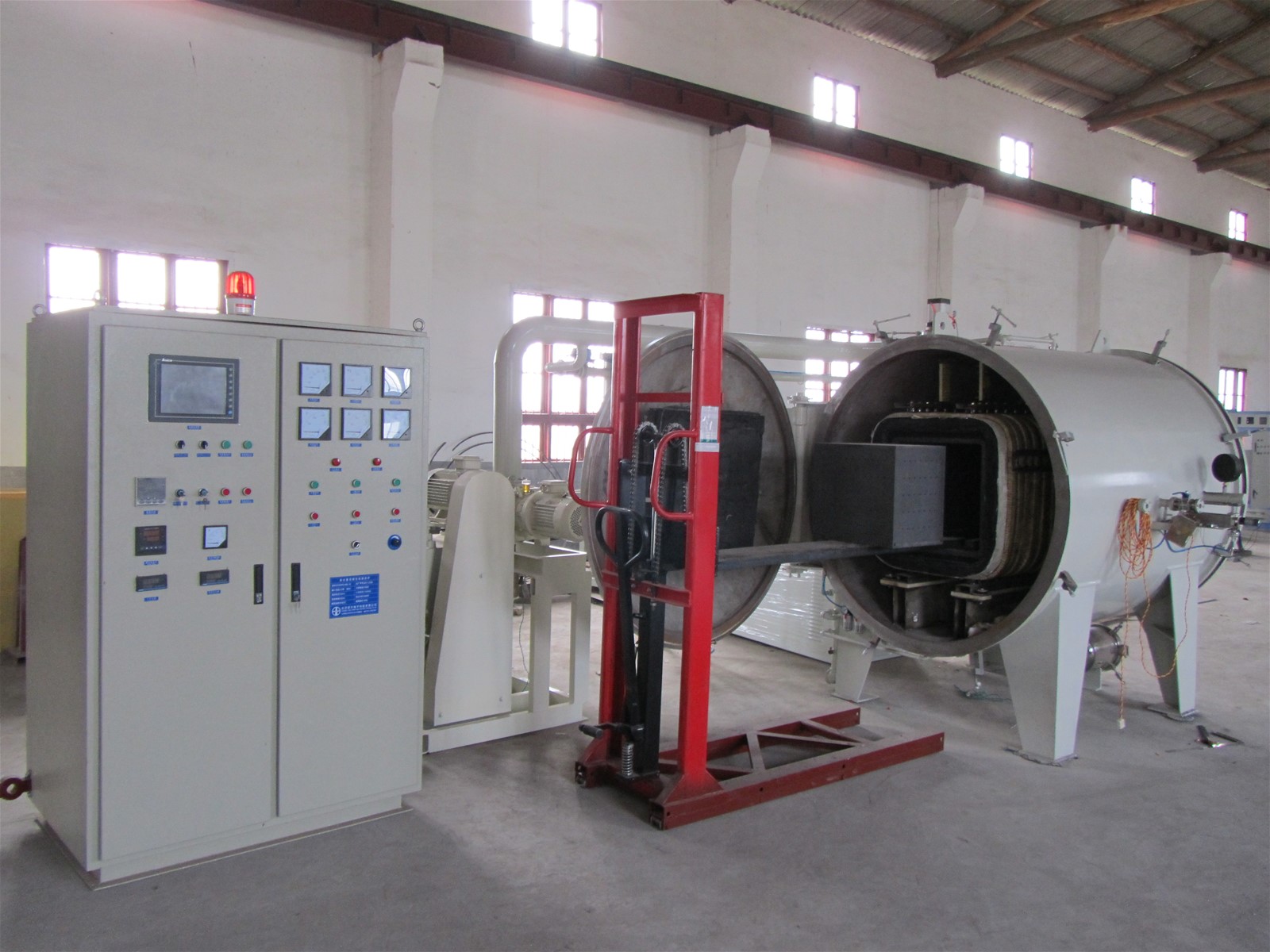 Graphite powder purifying graphitization furnace