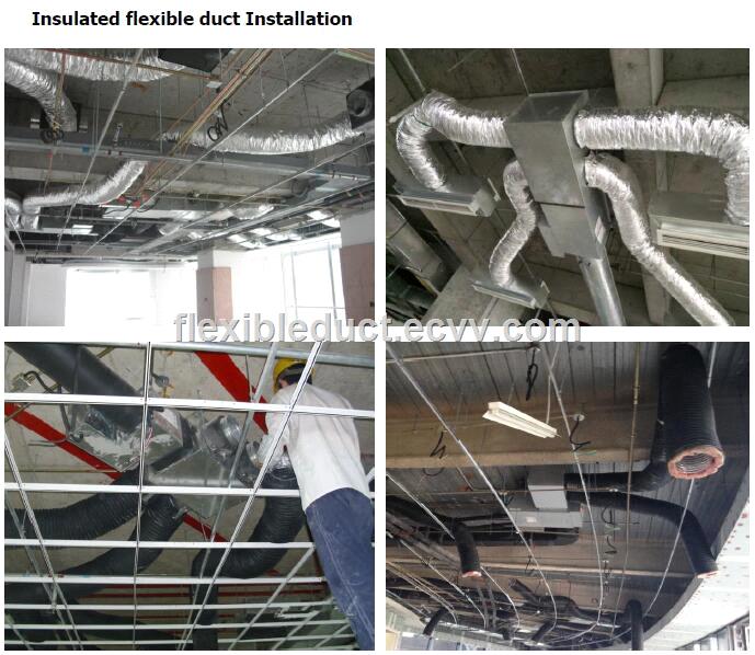 Energy efficient insulated flexible air duct high quality air condition flexible hvac duct