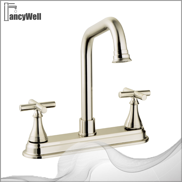 LeverHandle Widespread Bathroom Faucet Brass Finish