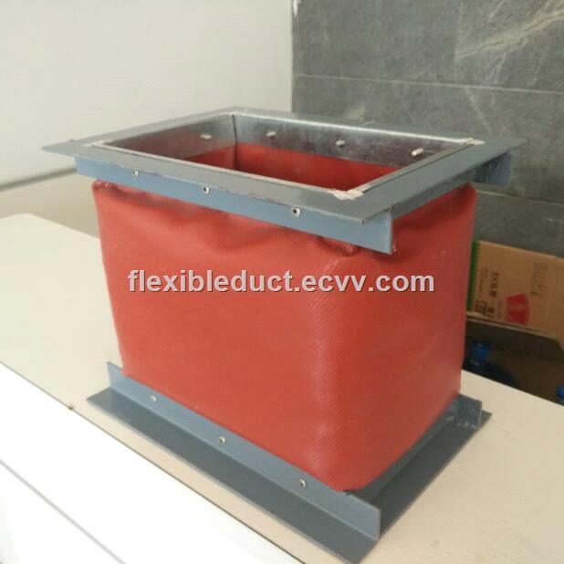 Fast install HVAC flexible duct connector insulated rectangular flexible duct connector