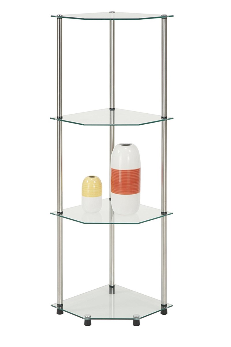 RTG 4 Tier Glass Corner Shelf