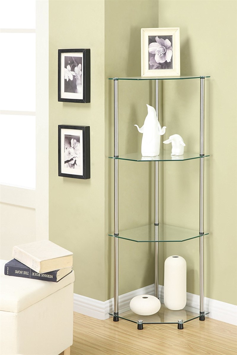 RTG 4 Tier Glass Corner Shelf