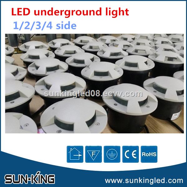 Aluminum Grass white green RGB aluminum inground 220V landsacpe IP65 2 3 4 side underground led buried lamp 6W 12W
