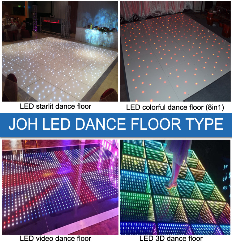 New 22ft and 24ft Led light dance floor multicolored led starlit dance floor