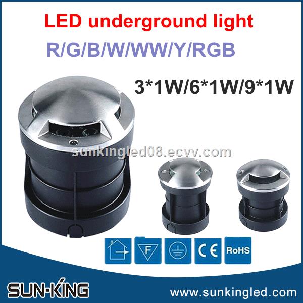 1side 2 side 3 side white 220V burried inground driveway led park underground light 3W 6W 9W