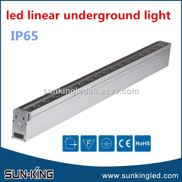 frosted glass red green white waterproof aluminum inground buried garden 18W led recessed linear underground light