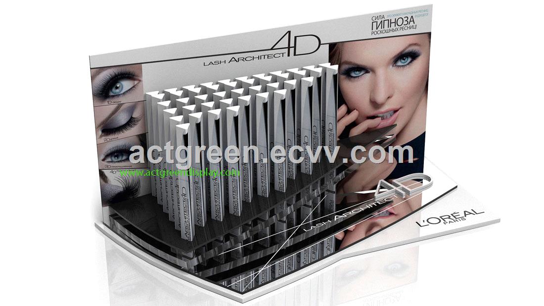 customized acrylic cosmetic display stand OEM China manufacturer