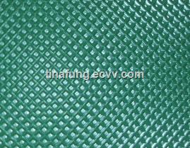 Green diamond PVC conveyor belt in different thickness