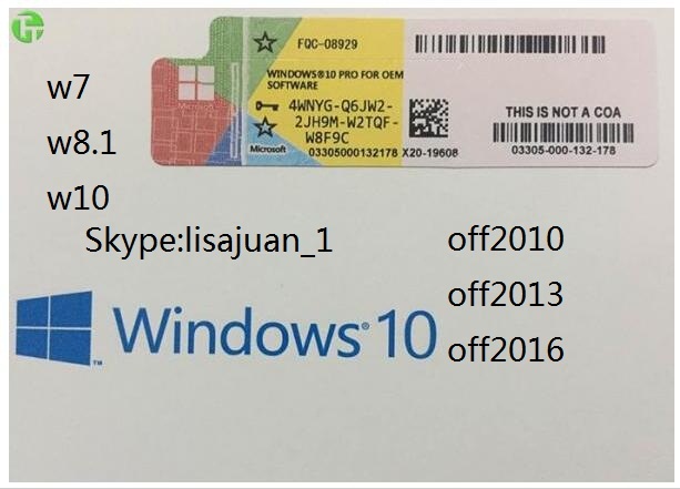 in Stock Office2010 2013 2016 PRO COA STICKER 100 Online Activation Key DHL Free Shipping