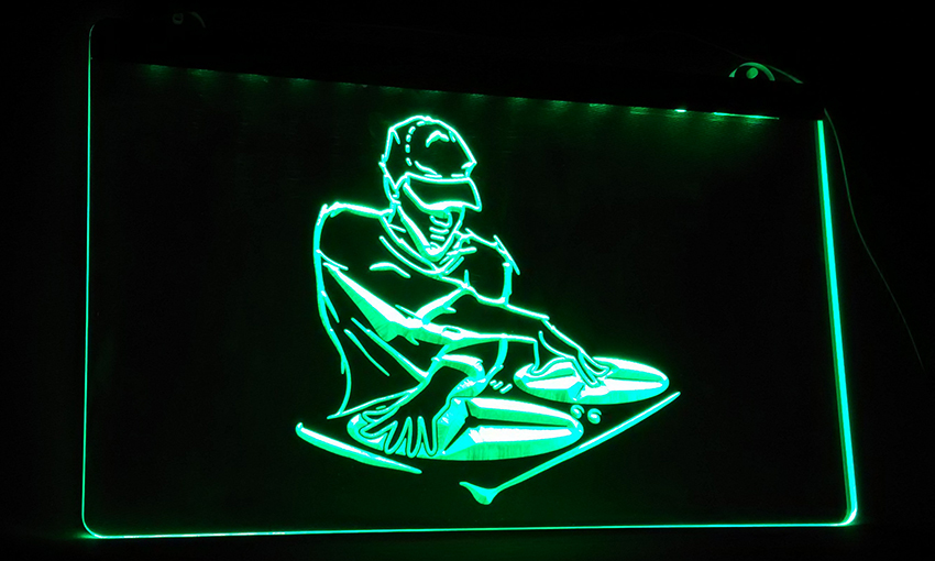 LS051b DJ Disc Jockey Disco Music Bar Decor Neon Light Sign