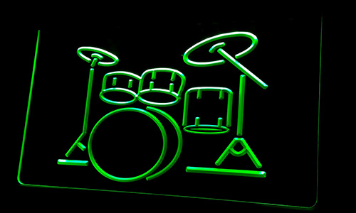 LS056g My Band Room Drum Music Instruments Light Sign