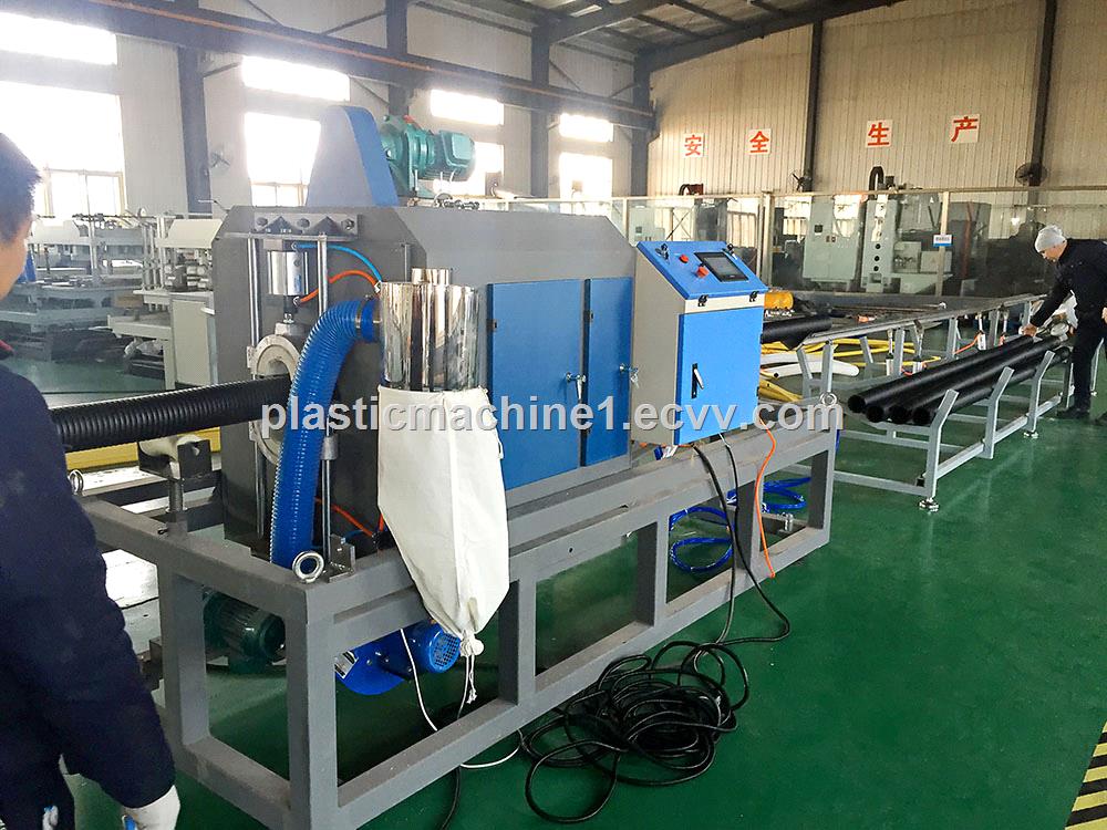 HDPEPVC double wall corrugated pipe extruder