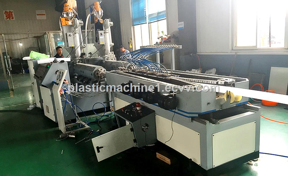 HDPEPVC double wall corrugated pipe extruder