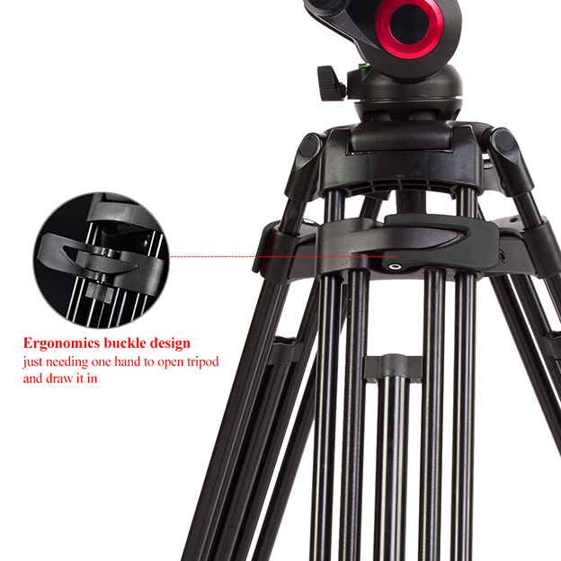 miliboo MTT601A Professional Tripod for Camera with Fluid Head