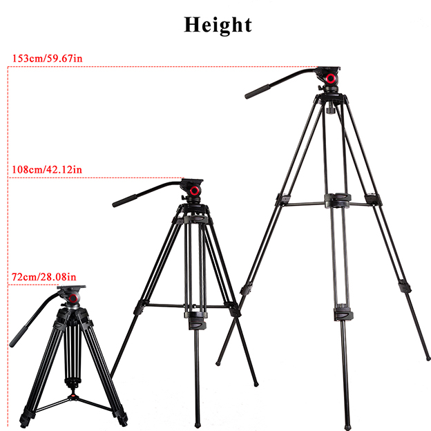 miliboo MTT601A Professional Tripod for Camera with Fluid Head