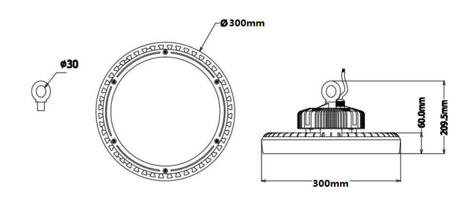 130LMW 100W High Bay LED Light for Warehouse