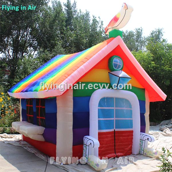 4m Length Inflatable Rainbow House Tent for Christmas Decoration