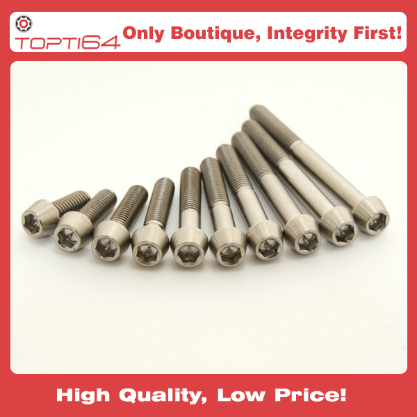 Titanium M5 x 40mm Tapered Ti Bolt Taper Hex Allen Socket Head Screw GR5