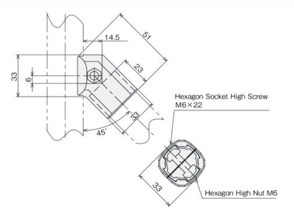 45 Degree Pipe Connector Flexible Aluminum Tubing Joint Diecasting AL3