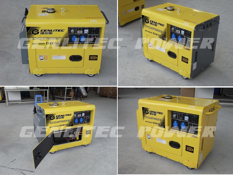 Air Cooled Singe Cylinder 5kVA Silent Diesel Generator Portable