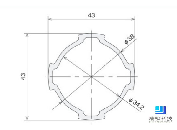 Aluminum Tubing Anodic oxidation Round Tube Pipe For Industrial Use OD 43mm