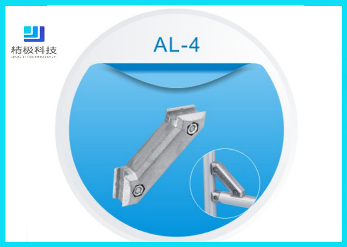 Double Side 45 Degree Aluminum Tubing Joint Diagonal Brace Pipe Connector AL4