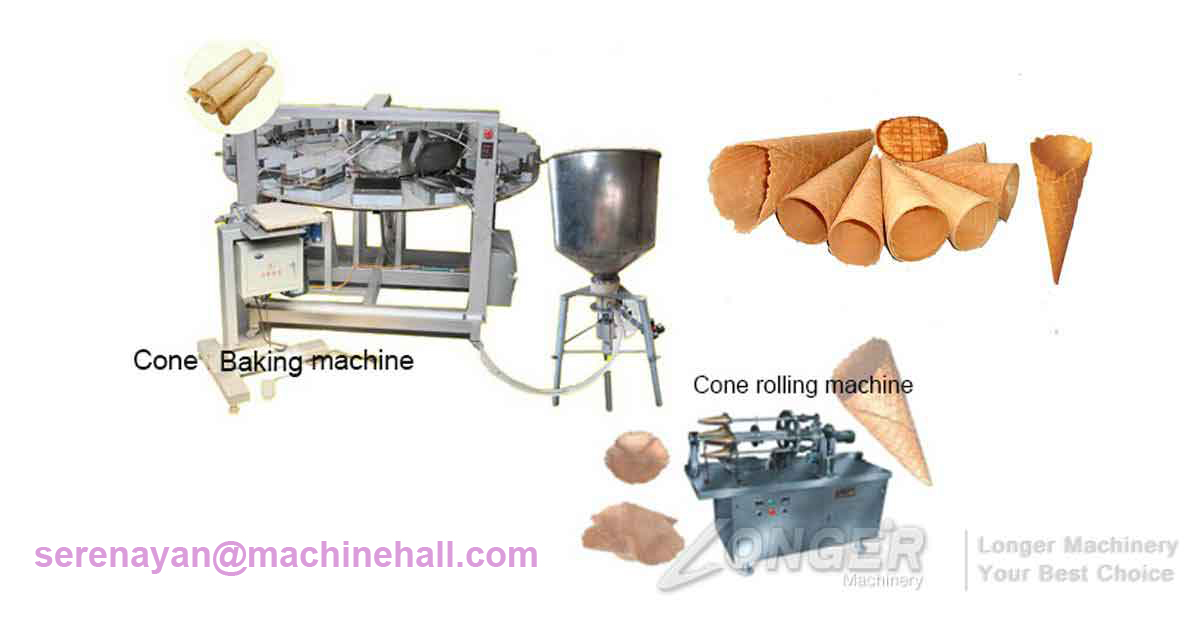 Crisp Waffle Ice Cream Cone Making Machine