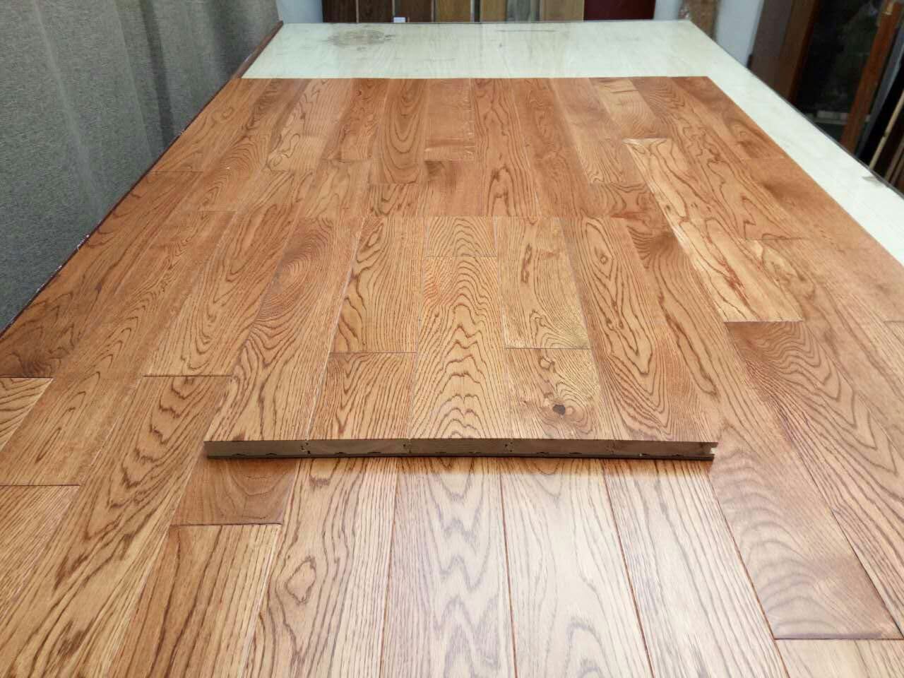 Solid Nature Color Oak Hardwood Flooring Oak Birch Maple Acacia Walnute Okan Kempas