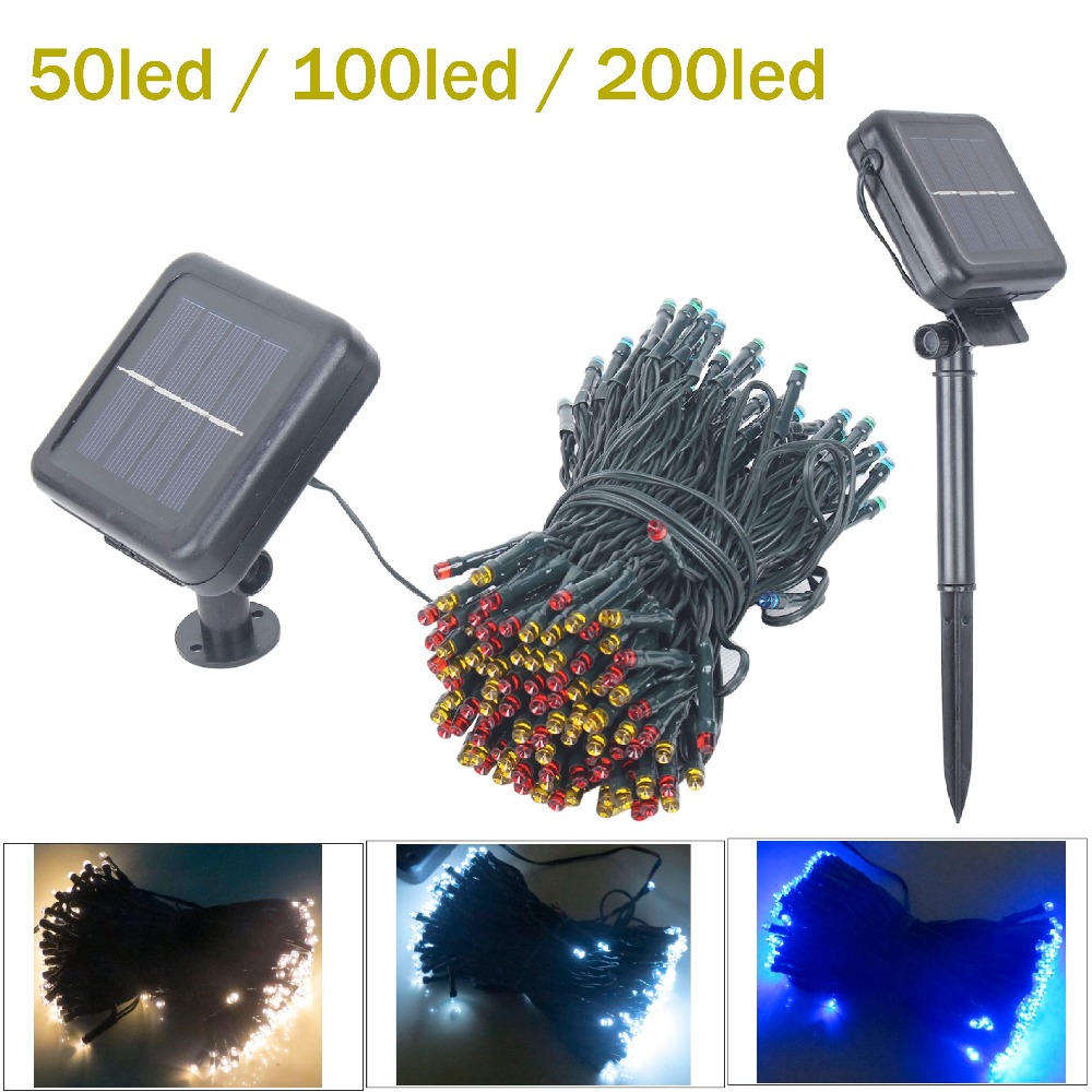 200 LED Solar Lamps LED String Fairy Lights Garland Christmas Solar Lights for wedding garden party Decoration Outdoor
