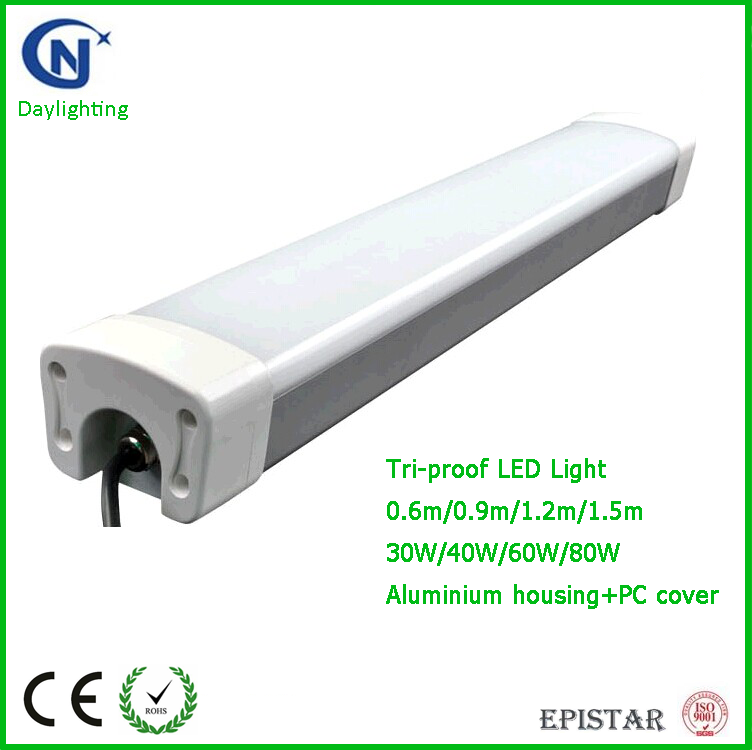 Aluminum Housing Tri-Proof LED Light 1200mm 40w 60w