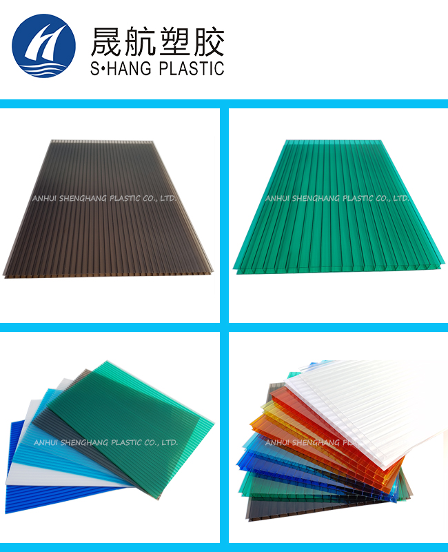 Twinwall Polycarbonate Hollow Sheet with UV Protection