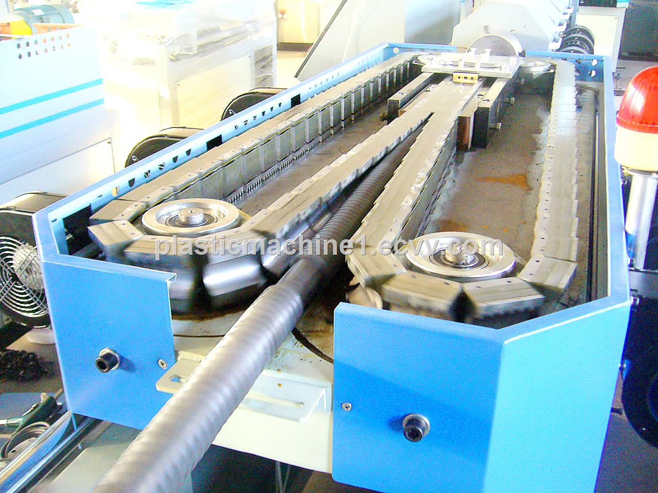Shrinkable extension PP PE l corrugated pipe making machine