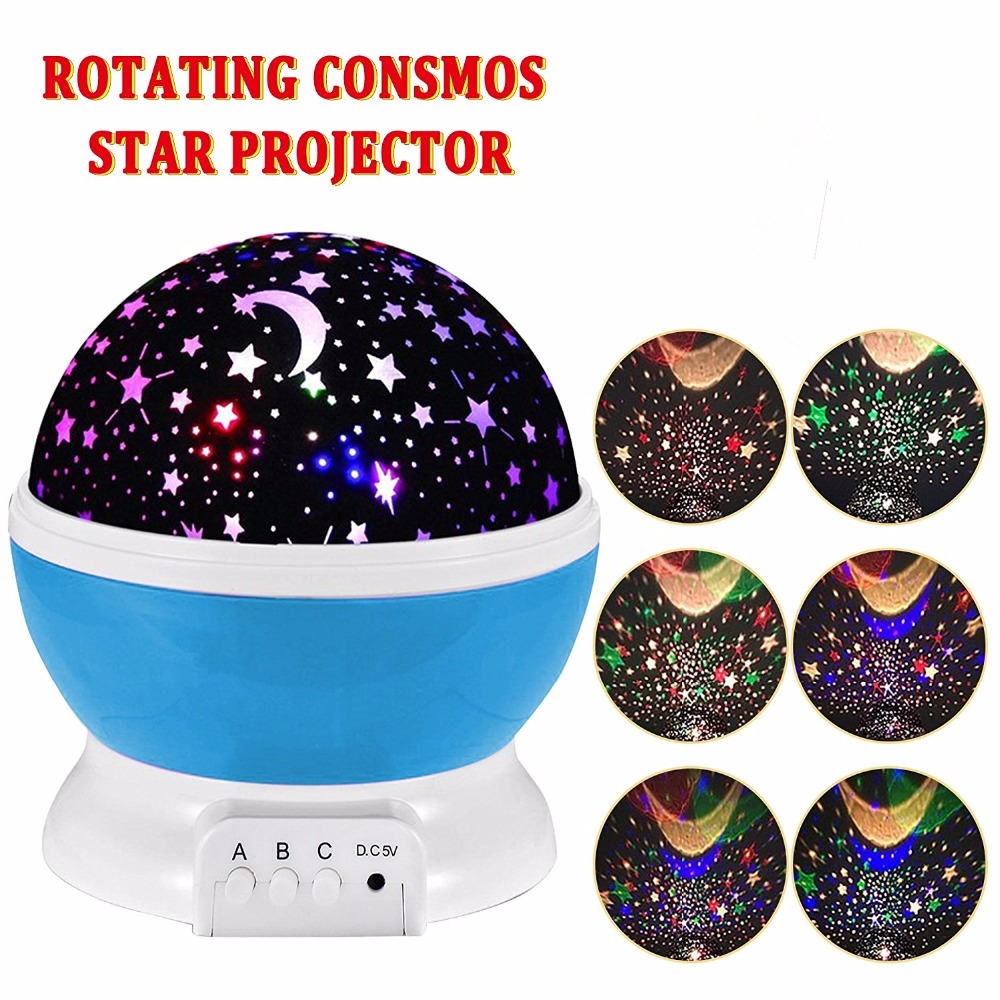 Star Moon Sky Rotation Night Light Romantic Projector Light Projection with High Quality Kids Bedsides Led Star