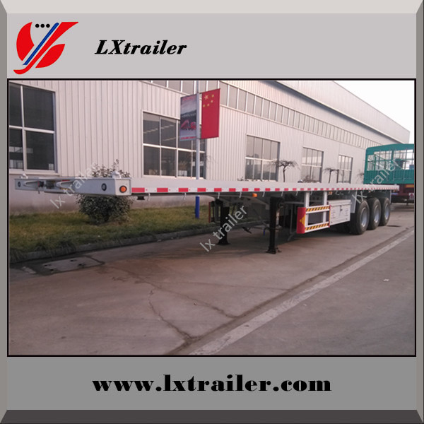 3 Axles 45Tons Flatform Lowbed Semi Trailer