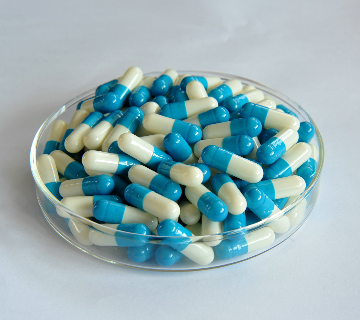 Empty vegetable capsules blue size 1 for medicine